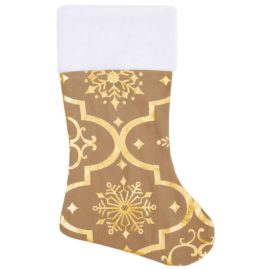 Luksus juletreskjørt med sokk gul 90 cm stoff