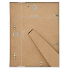 Fotorammekollasje for vegg eller bord 3 stk hvit 40×50 cm MDF