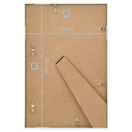 Fotorammekollasje for vegg eller bord 5 stk hvit 70×90 cm MDF