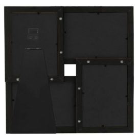 Fotorammekollasj for 4x(10×15 cm) bilde svart MDF