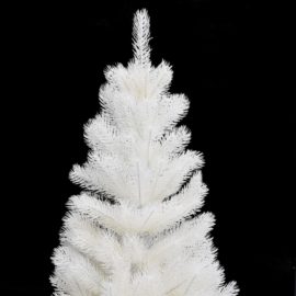 Forhåndsbelyst kunstig juletre med kulesett hvit 90 cm