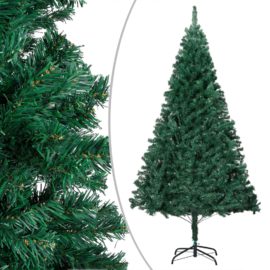 Forhåndsbelyst kunstig juletre med kulesett grønn 150 cm PVC