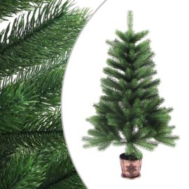 Forhåndsbelyst kunstig juletre med kulesett 65 cm grønn