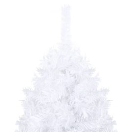 Forhåndsbelyst kunstig juletre med kulesett hvit 240 cm