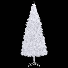 Forhåndsbelyst kunstig juletre med kulesett 500 cm hvit