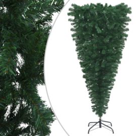 Forhåndsbelyst kunstig opp-ned juletre med kulesett 150 cm