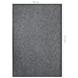 Dørmatte grå 80×120 cm