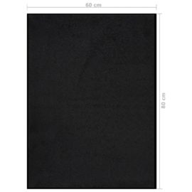 Dørmatte svart 60×80 cm