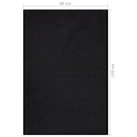 Dørmatte svart 80×120 cm