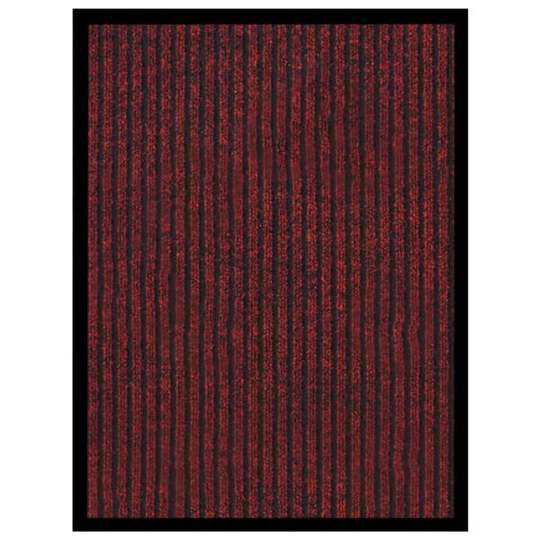 Dørmatte stripet rød 40×60 cm
