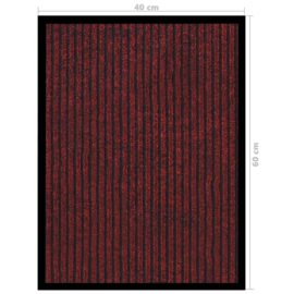 Dørmatte stripet rød 40×60 cm