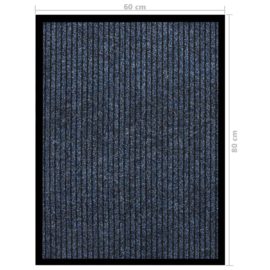 Dørmatte stripet blå 60×80 cm