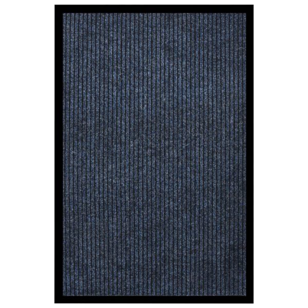 Dørmatte stripet blå 80×120 cm