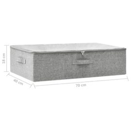 Oppbevaringsboks stoff 70x40x18 cm grå