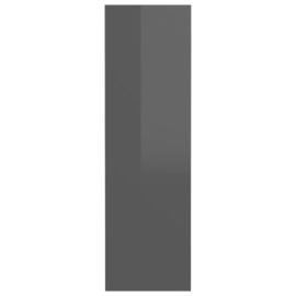 Veggskoskap høyglans grå 60x18x60 cm sponplater