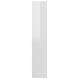 Veggskoskap 2 stk høyglans hvit 60x18x90 cm sponplate