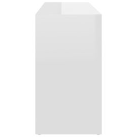 Skobenk høyglans hvit 103x30x54,5 cm sponplater