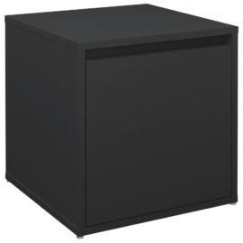 Oppbevaringsskap svart 40,5x40x40 cm konstruert tre