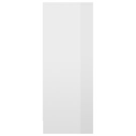 Skoskap høyglans hvit 31,5x35x90 cm sponplate