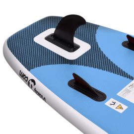 Oppblåsbart padlebrettsett havblå 300x76x10 cm
