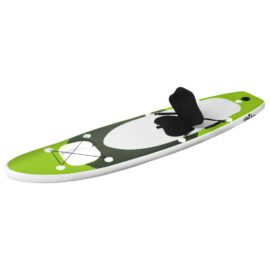 Oppblåsbart padlebrettsett grønn 300x76x10 cm
