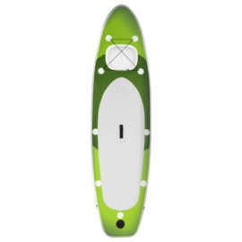 Oppblåsbart padlebrettsett grønn 300x76x10 cm