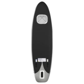 Oppblåsbart padlebrettsett svart 300x76x10 cm
