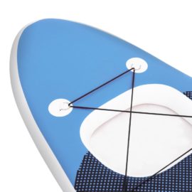 Oppblåsbart padlebrettsett havblå 360x81x10 cm
