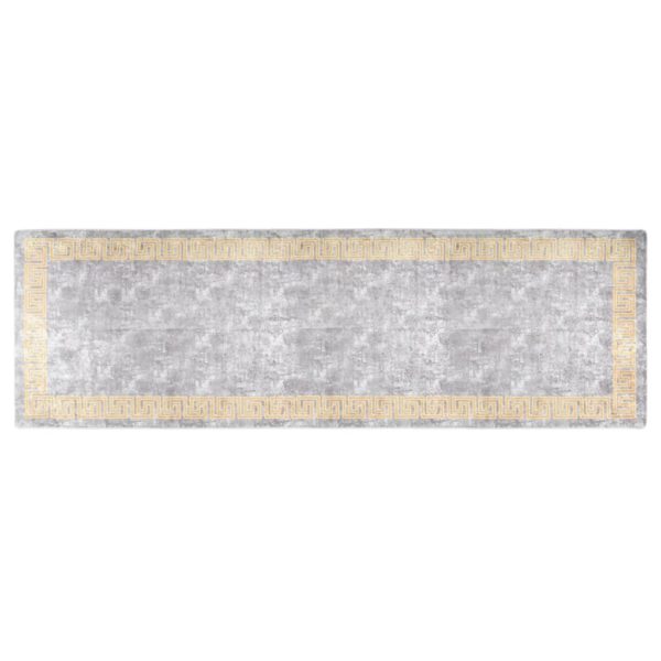 Vaskbart teppe 80×300 cm grå sklisikker