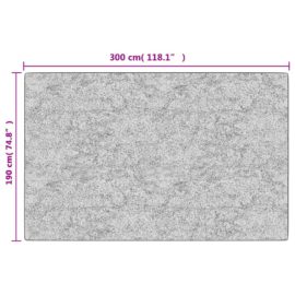 Vaskbart teppe 190×300 cm grå sklisikker
