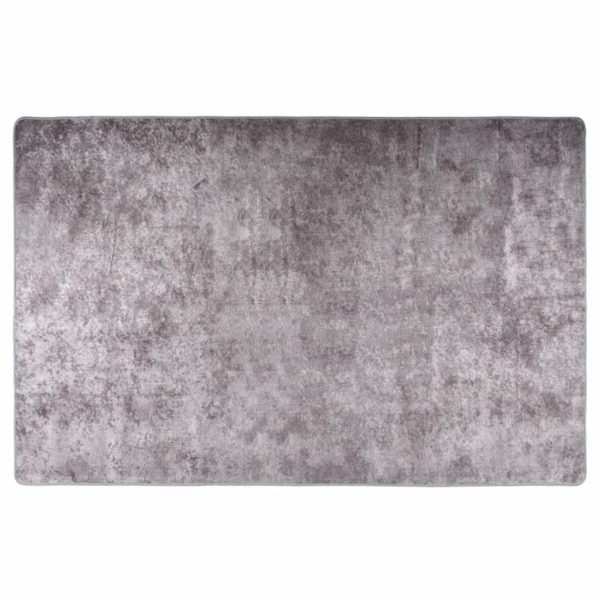 Vaskbart teppe 80×150 cm sklisikker grå