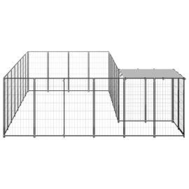 Hundegård svart 10,89 m² stål