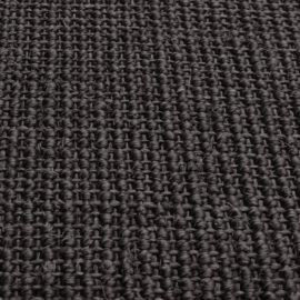 Teppe naturlig sisal 80×200 cm svart