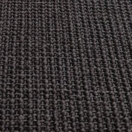 Teppe naturlig sisal 80×250 cm svart