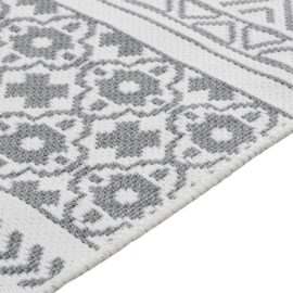 Teppe grå og hvit 160×230 cm bomull