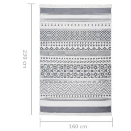 Teppe grå og hvit 160×230 cm bomull
