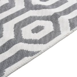 Teppe grå 80×150 cm bomull