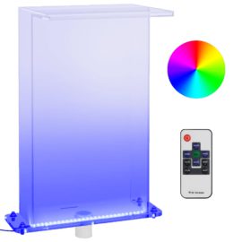 Bassengfontene med RGB LED akryl 51 cm