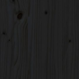 Skoskap svart 60x34x105 cm heltre furu