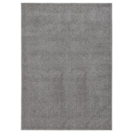 Teppe med kort luv 120×170 cm grå