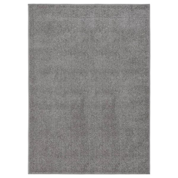 Teppe med kort luv 140×200 cm grå