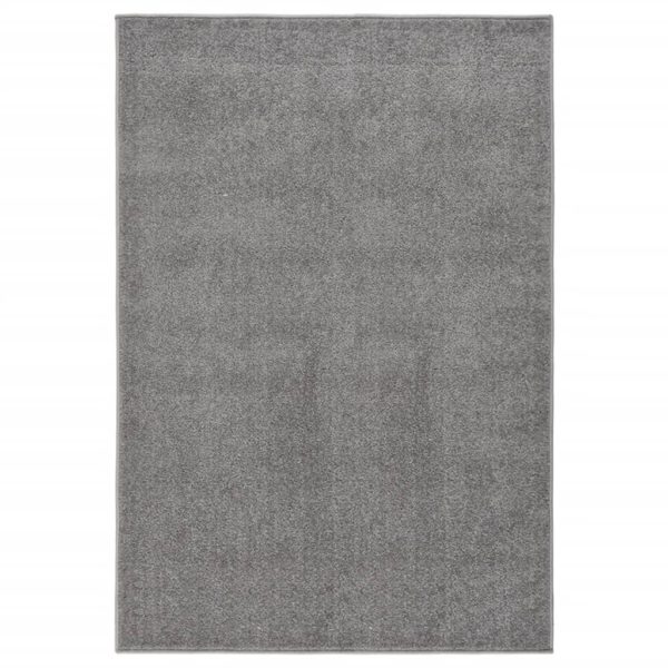 Teppe med kort luv 200×290 cm grå