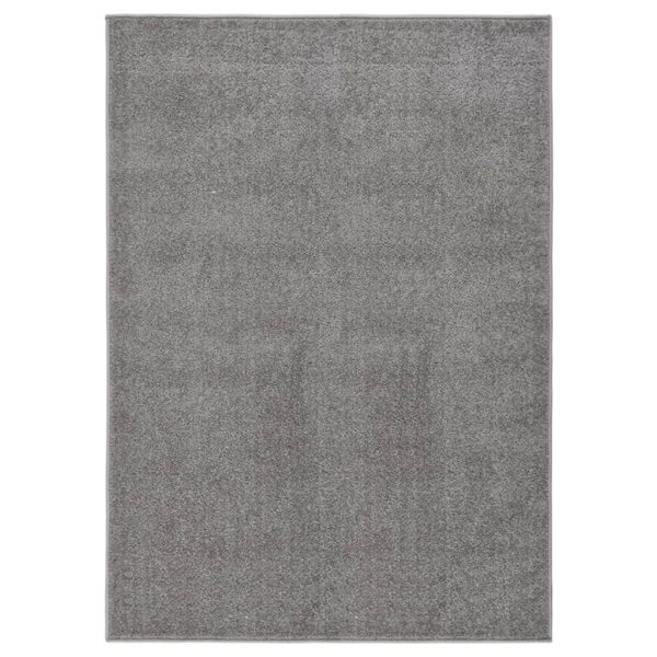 Teppe med kort luv 240×340 cm grå