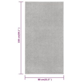 Teppe med kort luv 80×150 cm lysegrå