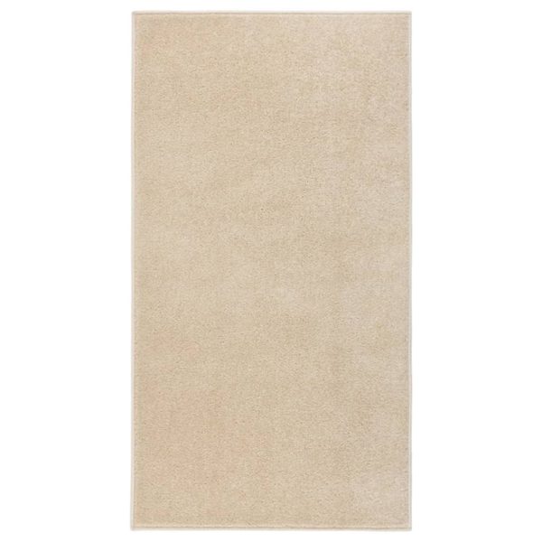 Teppe med kort luv 80×150 cm beige
