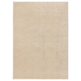 Teppe med kort luv 120×170 cm beige