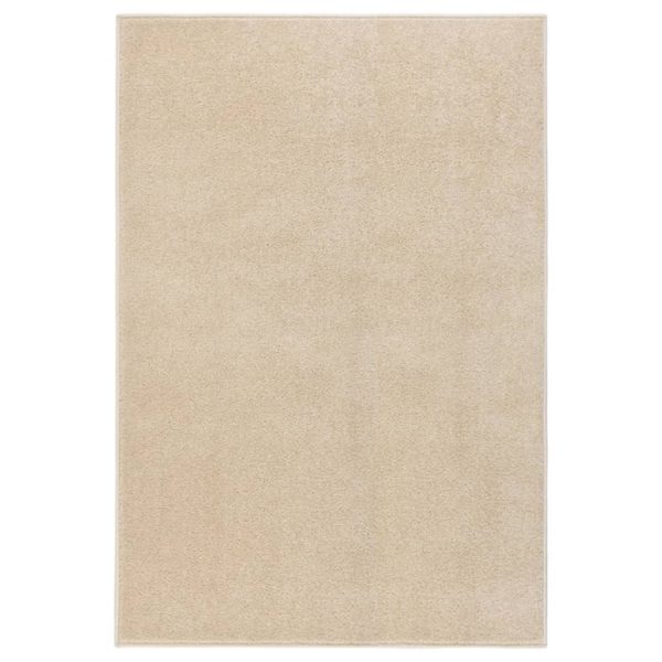 Teppe med kort luv 160×230 cm beige