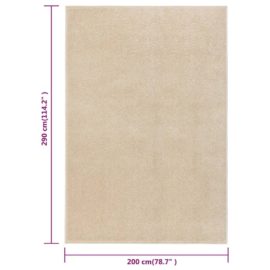 Teppe med kort luv 200×290 cm beige