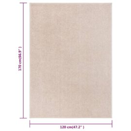 Teppe med kort luv 120×170 cm mørk beige
