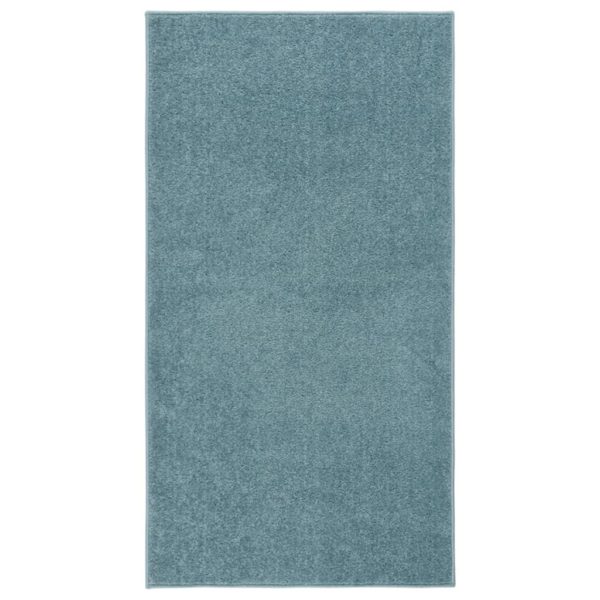 Teppe med kort luv 80×150 cm blå